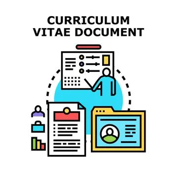 Curriculum vitae document submission for job application Stock Illustration