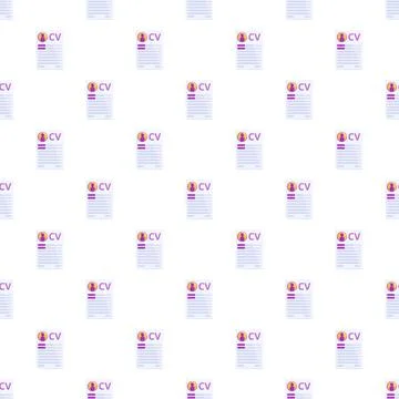 Curriculum vitae documents creating repeating seamless pattern background Stock Illustration
