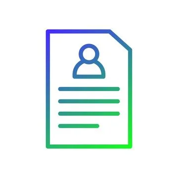 Curriculum Vitae Icon in Modern Gradient Style 库存插图