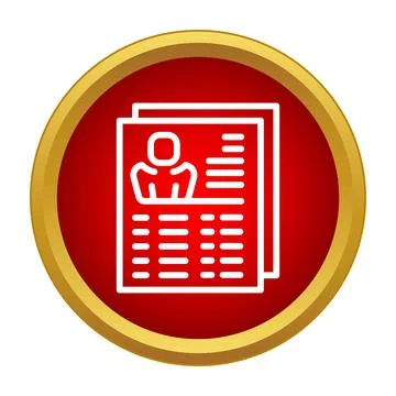 Curriculum vitae icon representing job application and hiring Ilustración de archivo