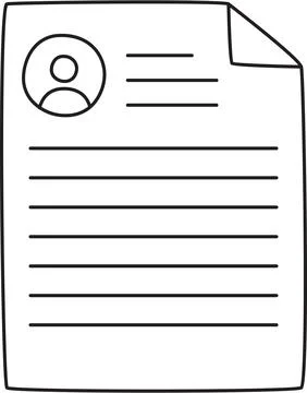 Curriculum Vitae or Resume Document Illustration Stock-Illustration
