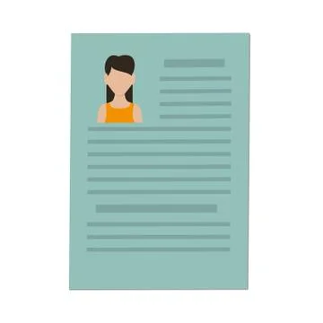 Curriculum vitae paper document Stock Illustration