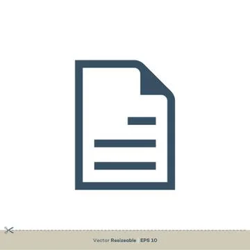 Curriculum Vitae Paper Icon Vector Logo Template Illustration Design. Vector EPS Stock Illustration