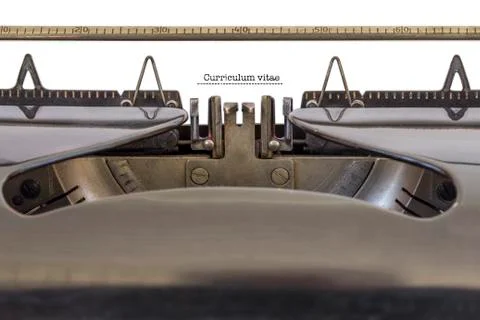 Curriculum vitae typewriter Stock Photos