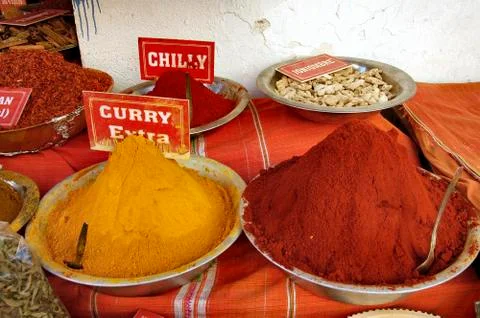 Curry and chilly Stock Photos