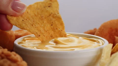 Curry cheese lemon sauce close up, fast food cafe Pouring fries potato and fry Stock Footage 294825849