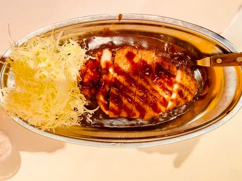Curry Chicken with Cabbage Foto stock