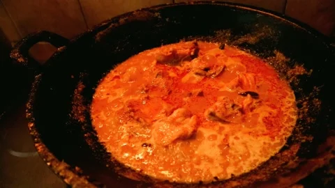 Curry chicken cooking process Stock Footage 220899648