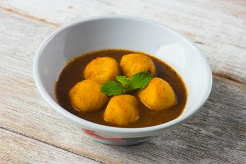 Curry fish ball Stock Photos