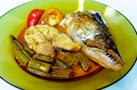 Curry fish head Stock Photos