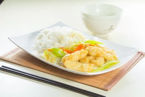 Curry fried vermicelli Stock Photos