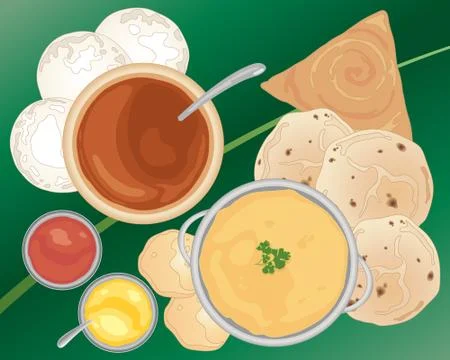 Curry meal Stock Illustration
