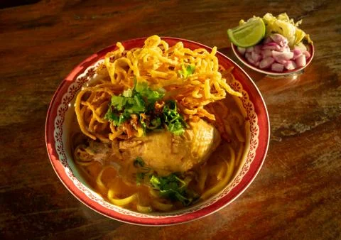 Curry noodles Foto stock