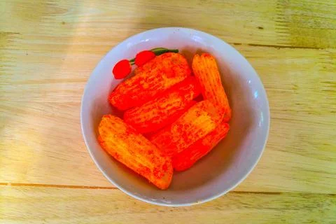 Curry potato crackers 스톡 사진