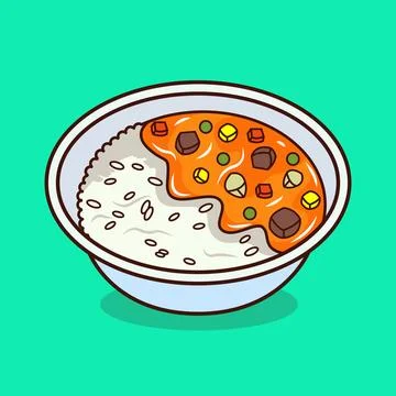Curry rice Stock Illustration