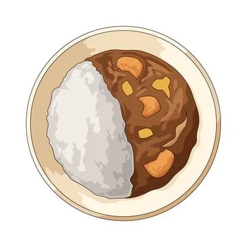 Curry rice illustration Stock Illustration