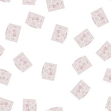 Cursed chest glyph seamless pattern イラスト素材