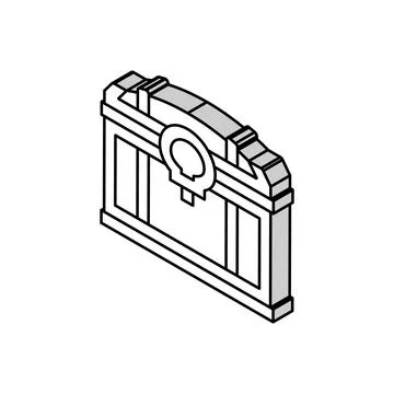 Cursed chest isometric icon vector illustration Stock Illustration