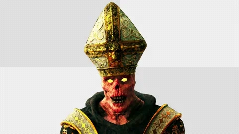 Cursed Pope VJ Loop Stock Footage 161891523