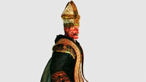 Cursed Pope VJ Loop Stock Footage 161891975