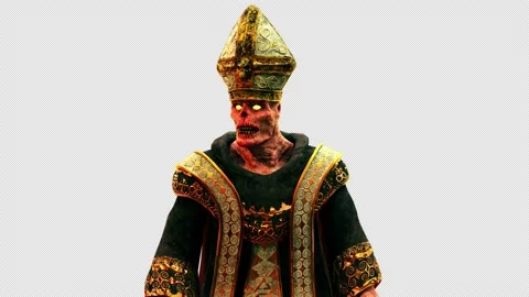 Cursed Pope VJ Loop Stock Footage 161892271