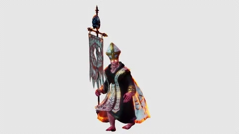 Cursed Pope VJ Loop Stock Footage 202149629