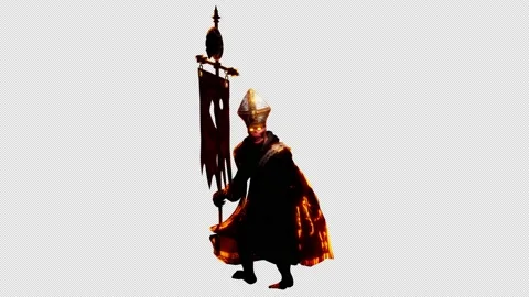 Cursed Pope VJ Loop Stock Footage 202149644