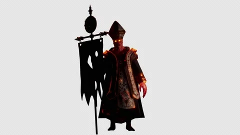 Cursed Pope VJ Loop Stock Footage 202149686