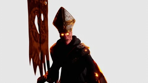 Cursed Pope VJ Loop Stock Footage 202149692