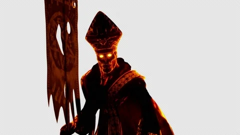 Cursed Pope VJ Loop Stock Footage 202149763