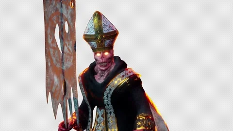 Cursed Pope VJ Loop Stock Footage 202149804