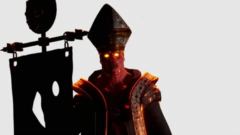 Cursed Pope VJ Loop Stock Footage 202149876