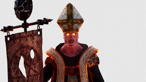 Cursed Pope VJ Loop Stock Footage 202150012
