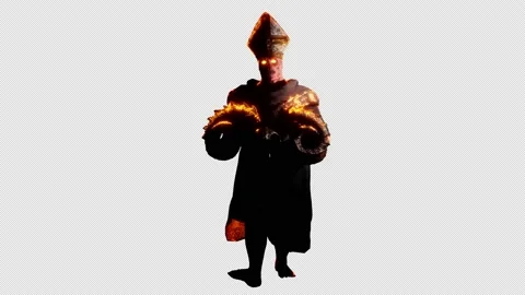 Cursed Pope VJ Loop Stock Footage 202191809