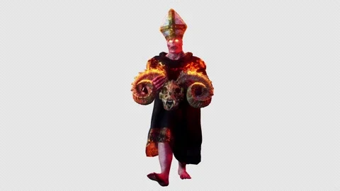 Cursed Pope VJ Loop Stock Footage 202191831
