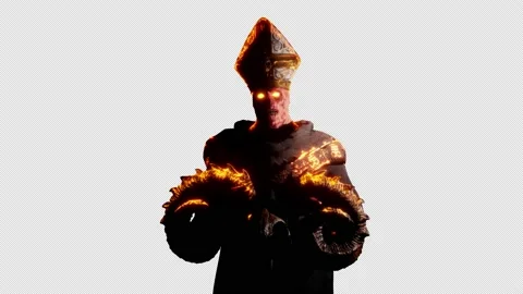 Cursed Pope VJ Loop Stock Footage 202191833