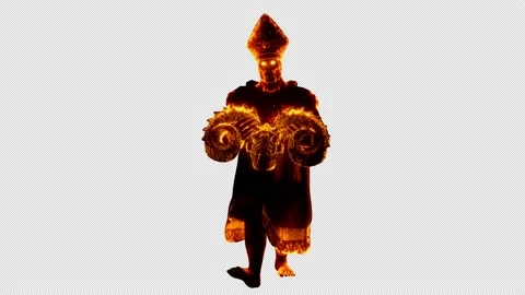 Cursed Pope VJ Loop Stock Footage 202191834
