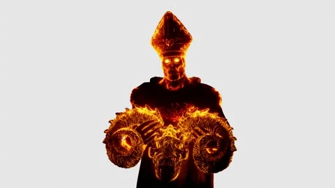 Cursed Pope VJ Loop Stock Footage 202191858
