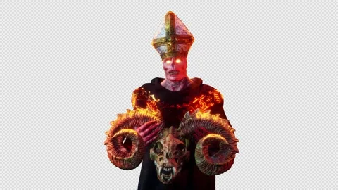 Cursed Pope VJ Loop Stock Footage 202191862