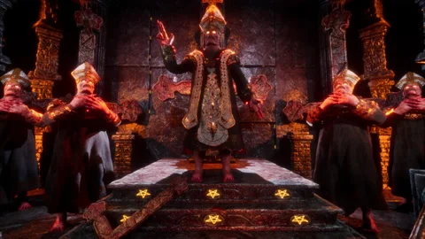 Cursed Pope VJ Loop Stock Footage 202614892