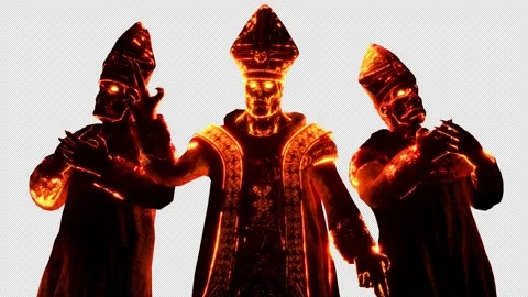 Cursed Pope VJ Loop Stock Footage 202752938
