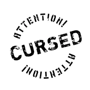 Cursed rubber stamp Stock Illustration