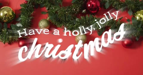 Cursive christmas sweeping in as serif text expanding left after Ha reveal for Stock Footage 321889682