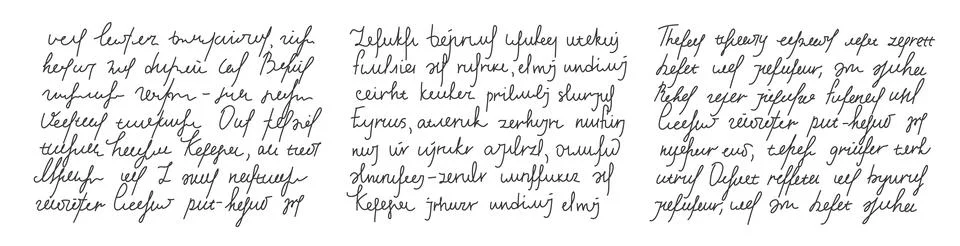 Cursive hand scribble with handwritten text イラスト素材