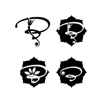 Cursive Monogram Letter B Stock Illustration