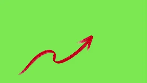 Cursive Pointing Arrow Animation, Hand Drawn Flowing Direction Arrow Stock Footage 327222269