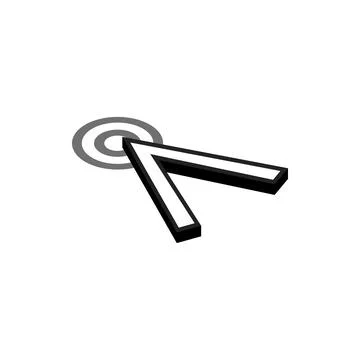 Cursor action icon, isometric 3d style Stock Illustration