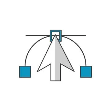 Cursor and graphic school tool design Stock Illustration