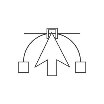 Cursor and graphic school tool design Stock Illustration