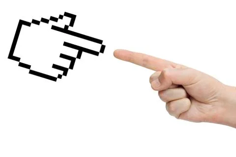 Cursor and hand 스톡 사진